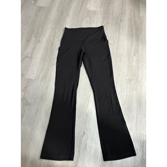 Lululemon Black Flare Yoga Pants High Waist Athletic Leggings Women's - Picture 1 of 5